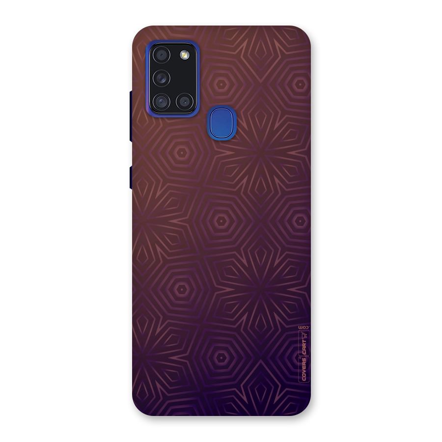 Lavish Purple Pattern Back Case for Galaxy A21s