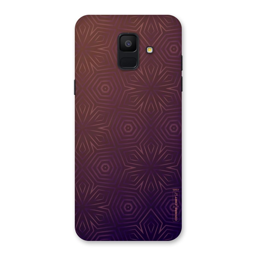 Lavish Purple Pattern Back Case for Galaxy A6 (2018)