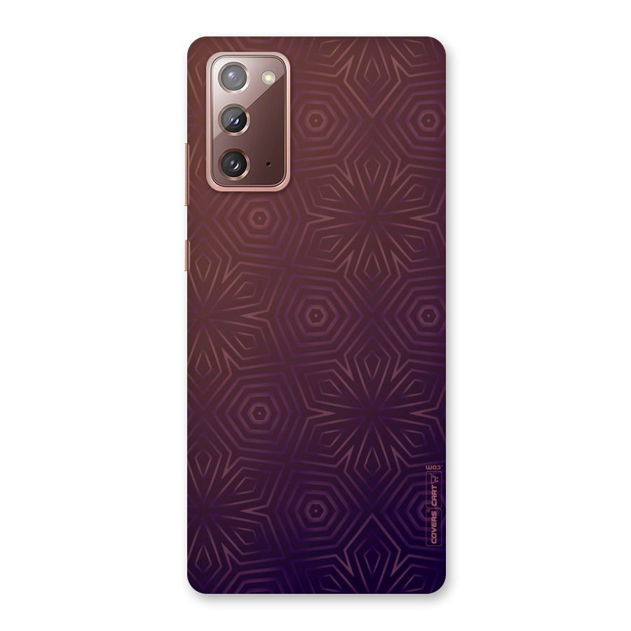 Lavish Purple Pattern Back Case for Galaxy Note 20