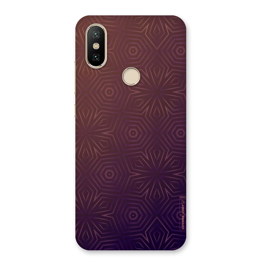 Lavish Purple Pattern Back Case for Mi A2