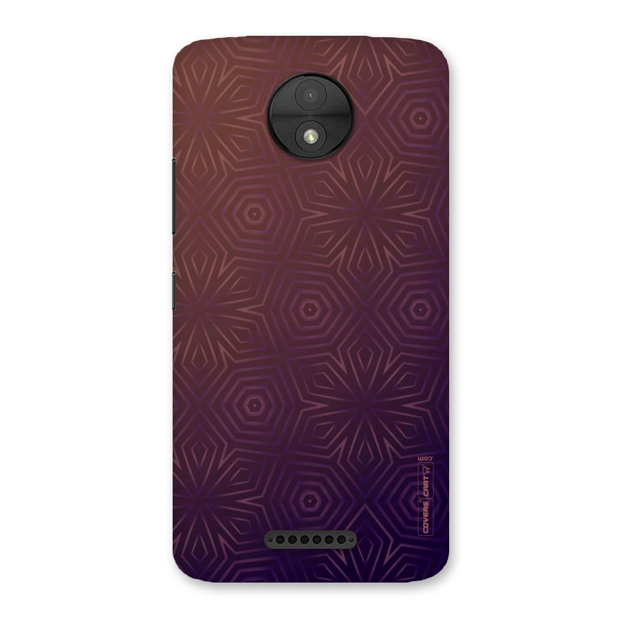 Lavish Purple Pattern Back Case for Moto C