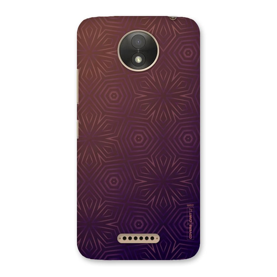 Lavish Purple Pattern Back Case for Moto C Plus
