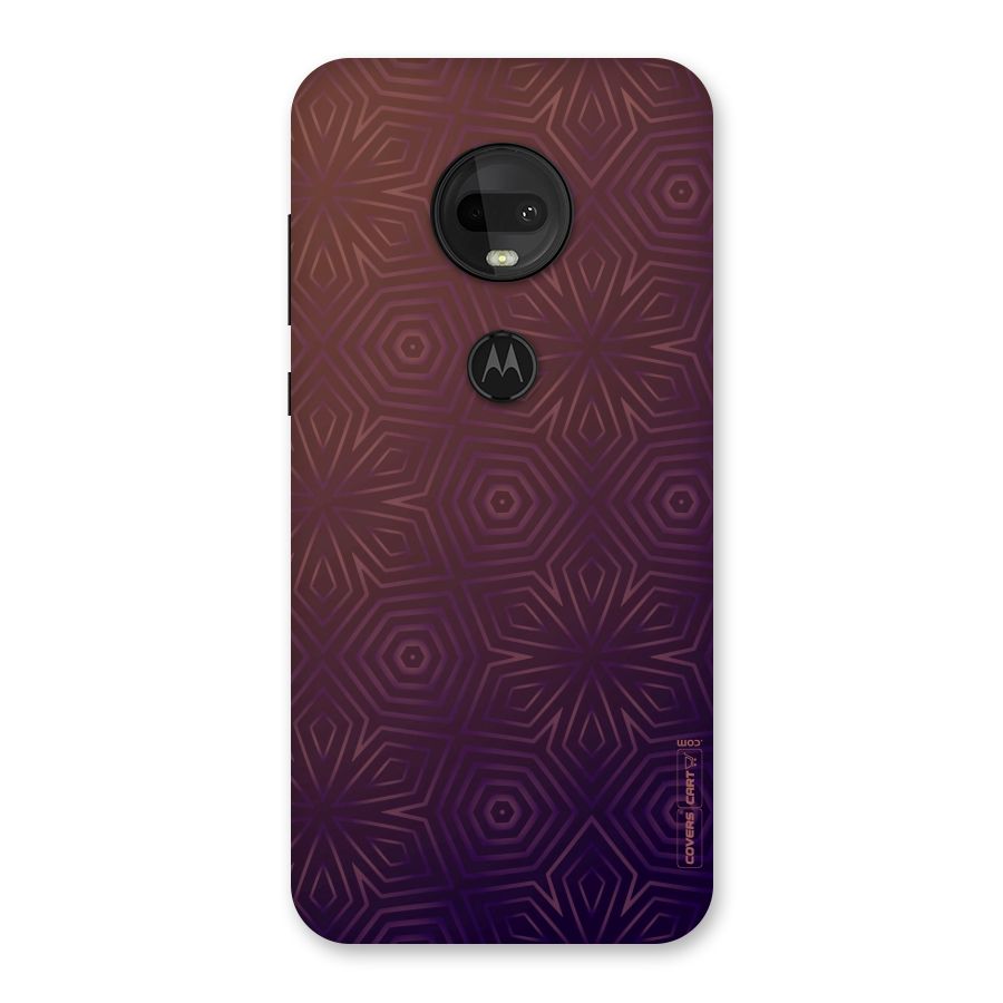Lavish Purple Pattern Back Case for Moto G7