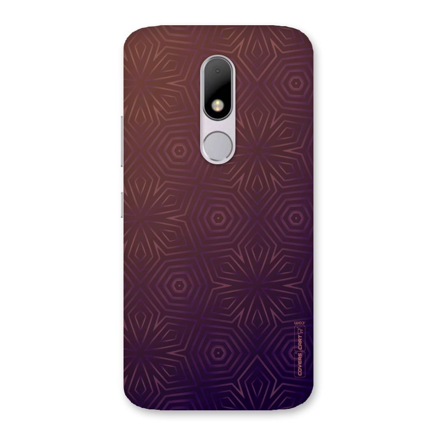 Lavish Purple Pattern Back Case for Moto M