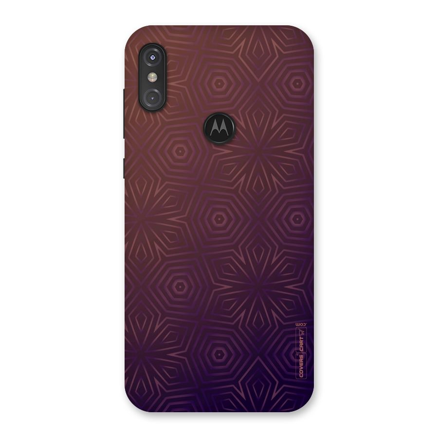 Lavish Purple Pattern Back Case for Motorola One Power