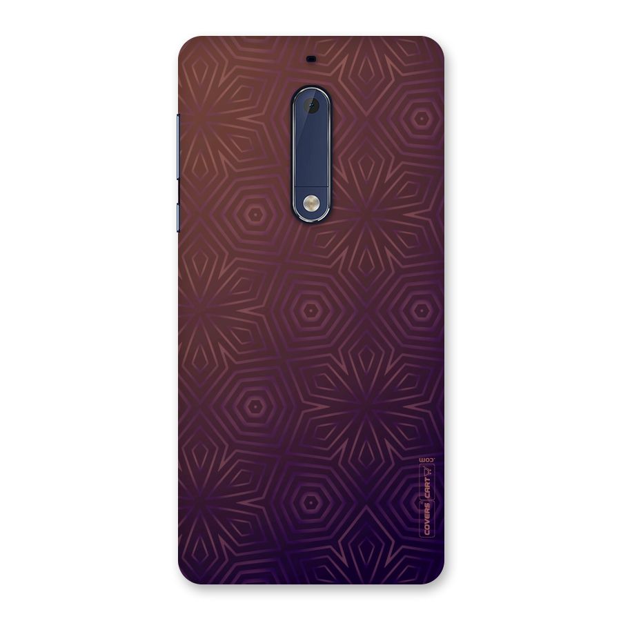 Lavish Purple Pattern Back Case for Nokia 5