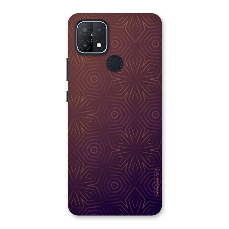 Lavish Purple Pattern Back Case for Oppo A15