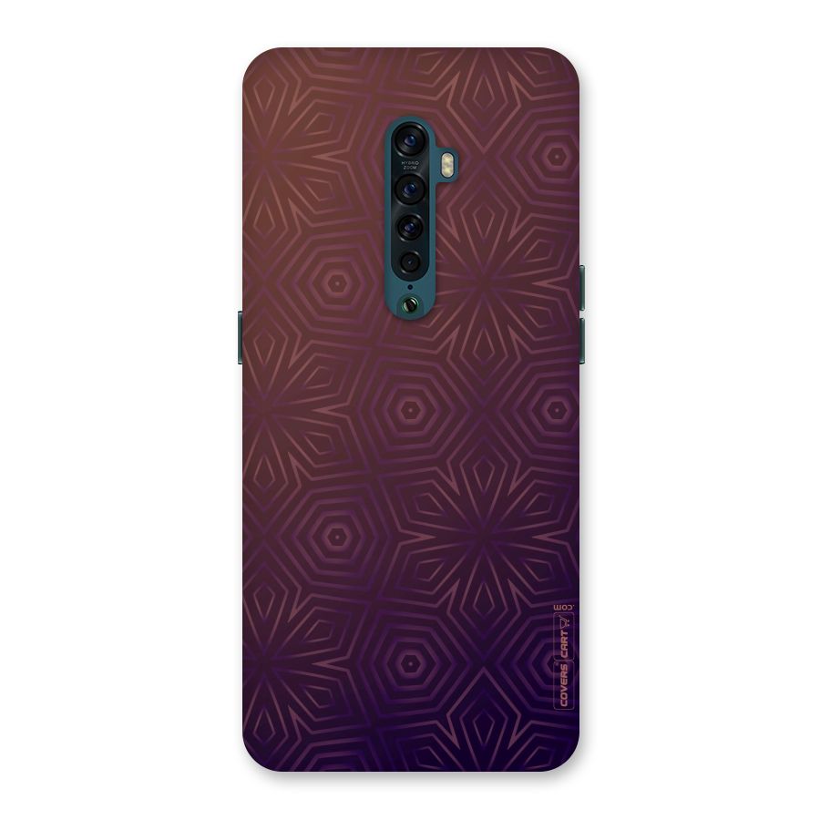 Lavish Purple Pattern Back Case for Oppo Reno2