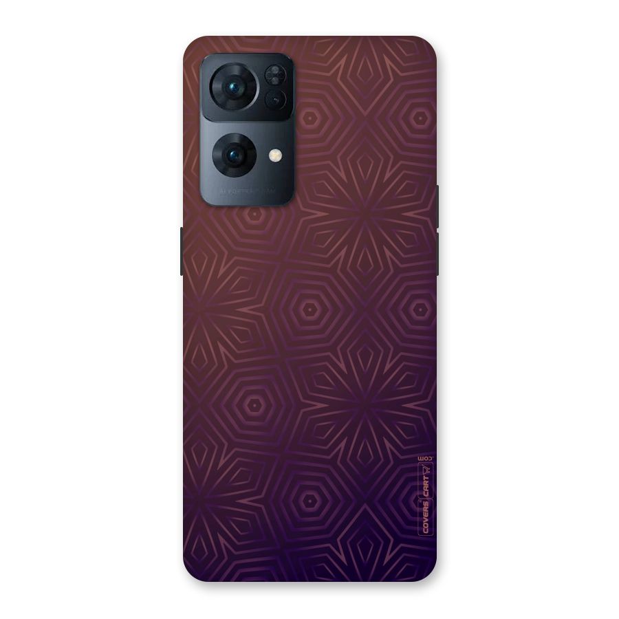 Lavish Purple Pattern Back Case for Oppo Reno7 Pro 5G