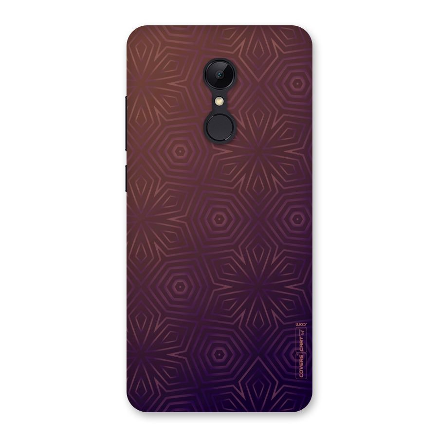 Lavish Purple Pattern Back Case for Redmi 5