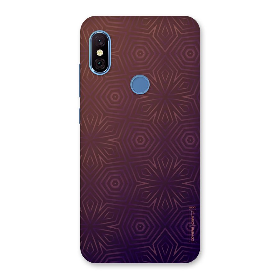 Lavish Purple Pattern Back Case for Redmi Note 6 Pro