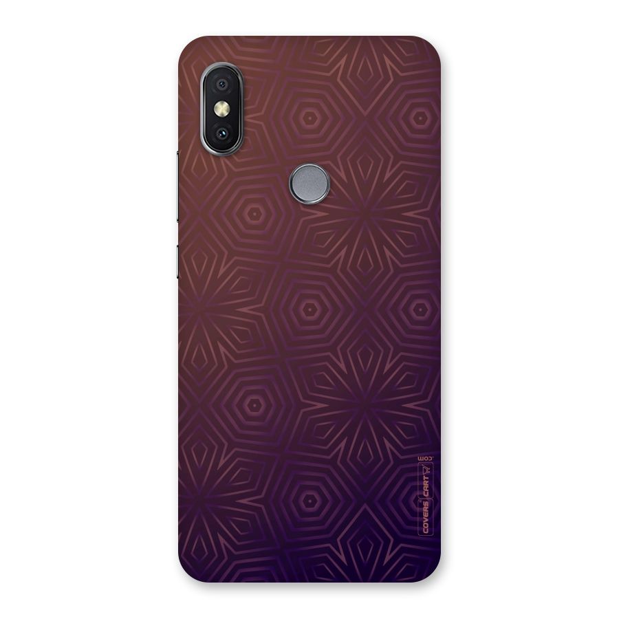 Lavish Purple Pattern Back Case for Redmi Y2