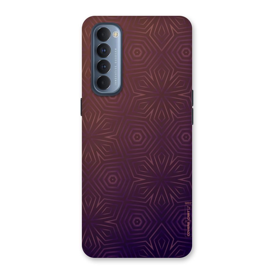 Lavish Purple Pattern Back Case for Reno4 Pro