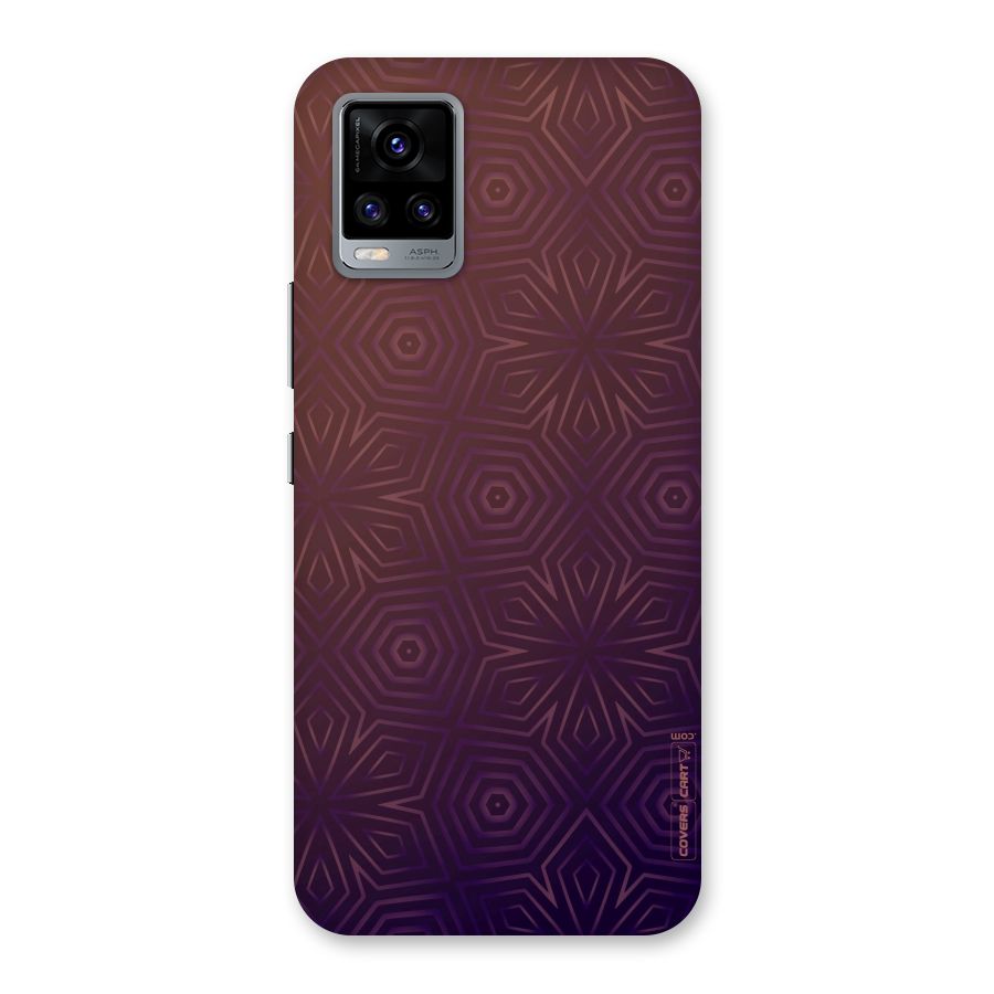 Lavish Purple Pattern Back Case for Vivo V20