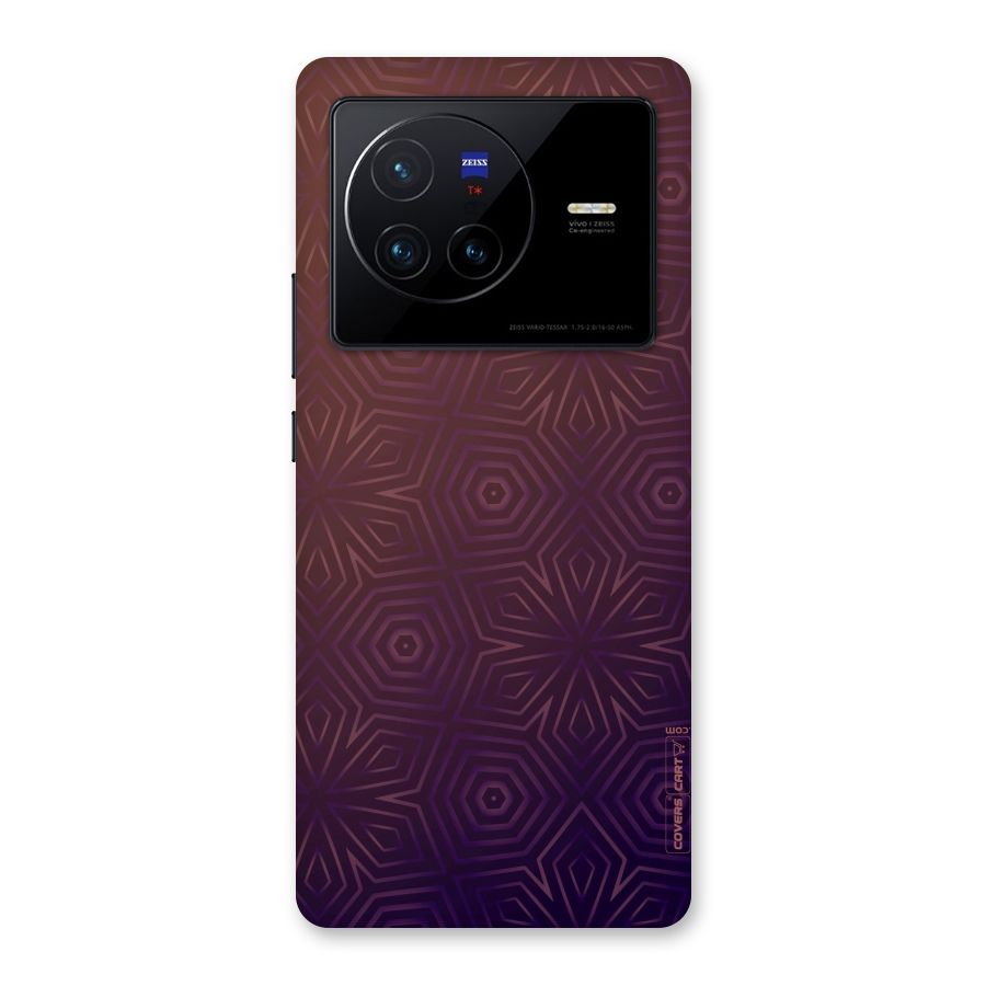 Lavish Purple Pattern Back Case for Vivo X80