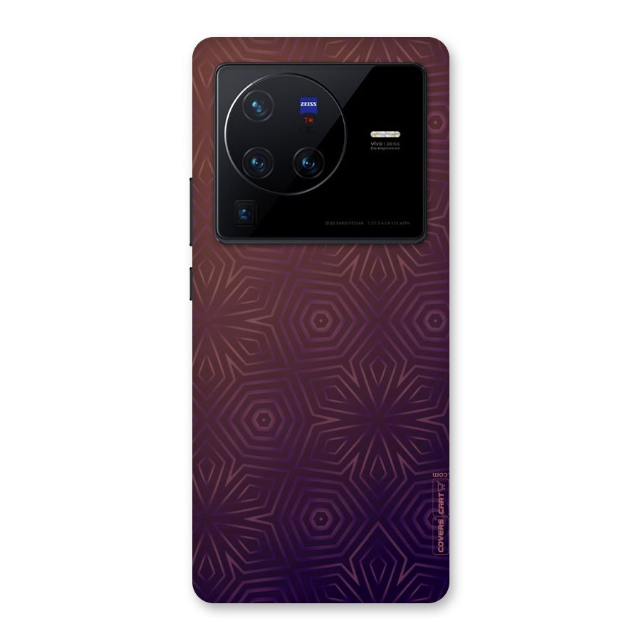 Lavish Purple Pattern Back Case for Vivo X80 Pro