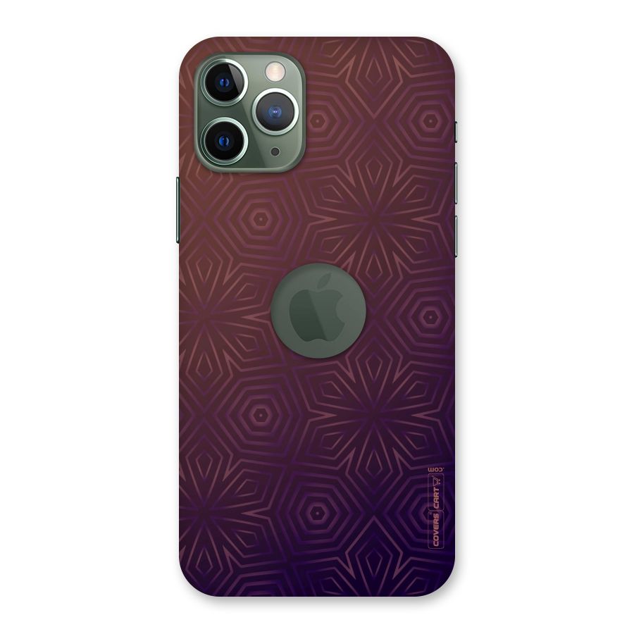 Lavish Purple Pattern Back Case for iPhone 11 Pro Logo  Cut