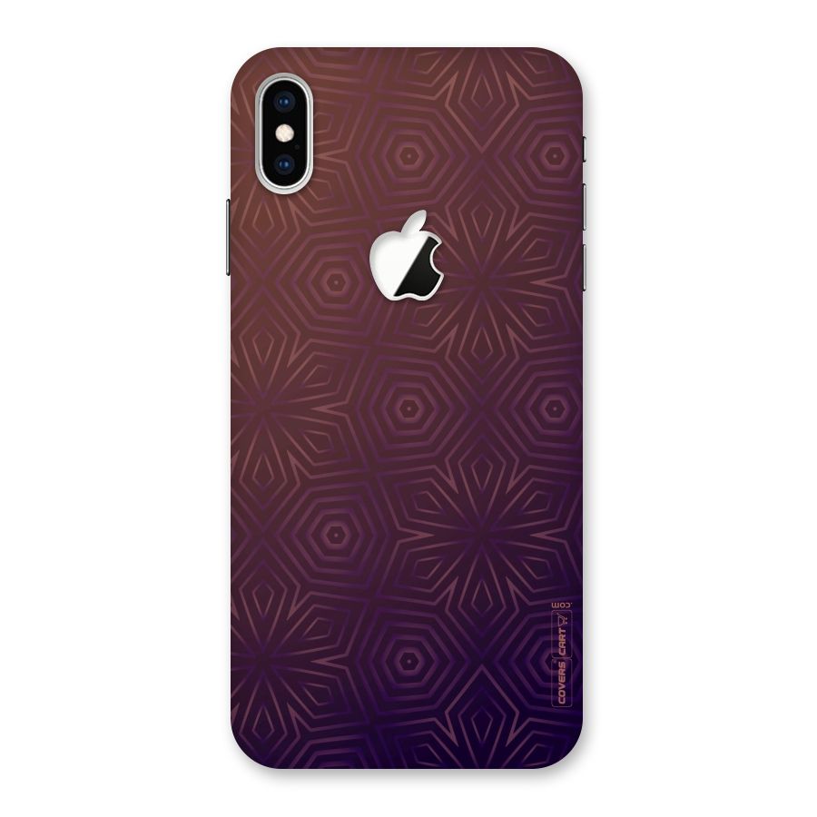 Lavish Purple Pattern Back Case for iPhone XS Max Apple Cut