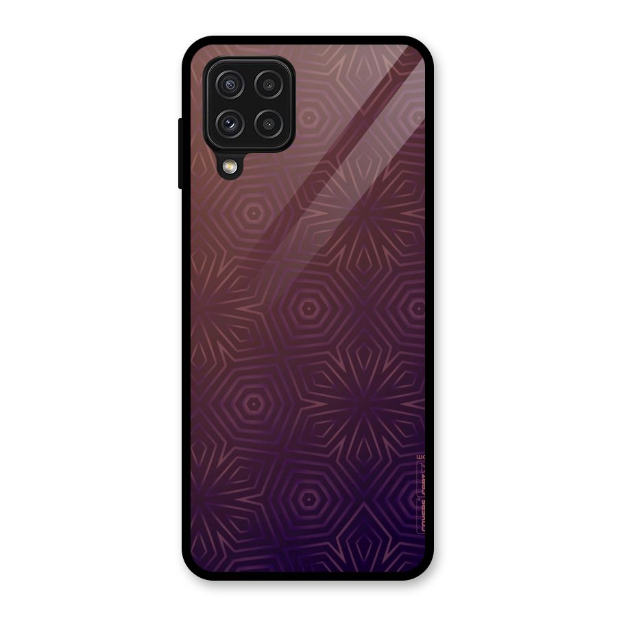 Lavish Purple Pattern Glass Back Case for Galaxy A22 4G