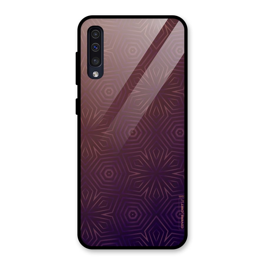Lavish Purple Pattern Glass Back Case for Galaxy A50s