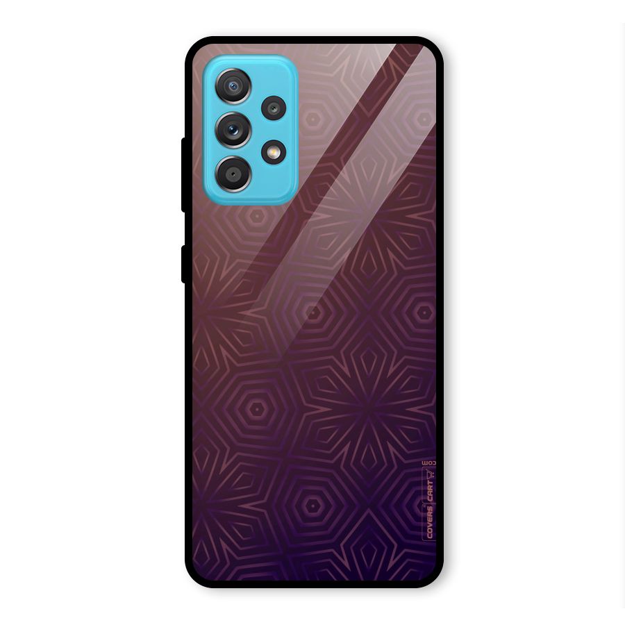 Lavish Purple Pattern Glass Back Case for Galaxy A52