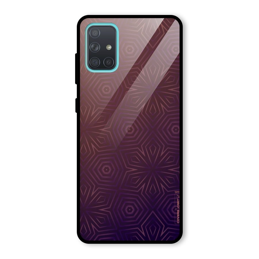 Lavish Purple Pattern Glass Back Case for Galaxy A71
