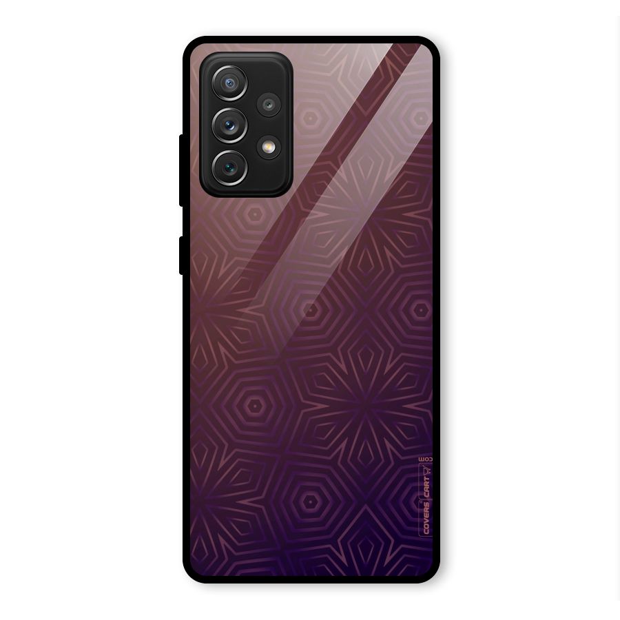 Lavish Purple Pattern Glass Back Case for Galaxy A72