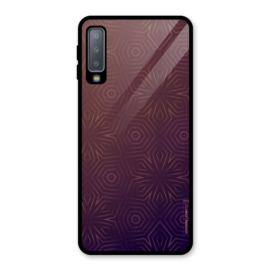 Lavish Purple Pattern Glass Back Case for Galaxy A7 (2018)