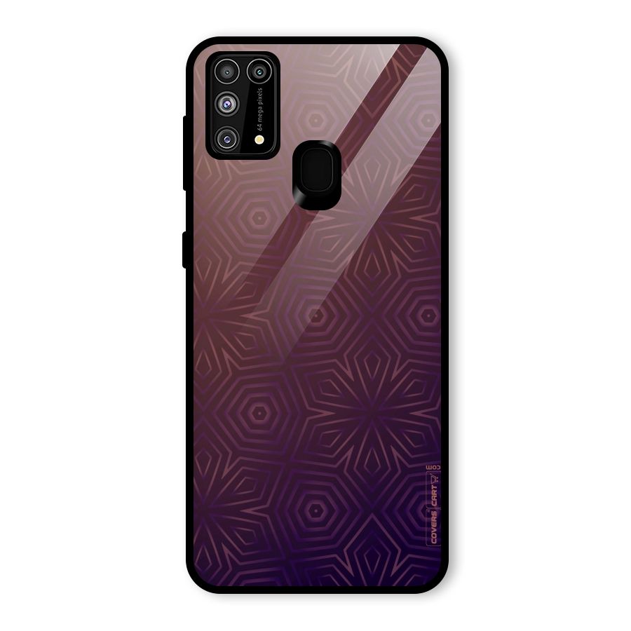 Lavish Purple Pattern Glass Back Case for Galaxy F41