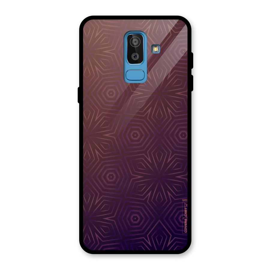 Lavish Purple Pattern Glass Back Case for Galaxy J8