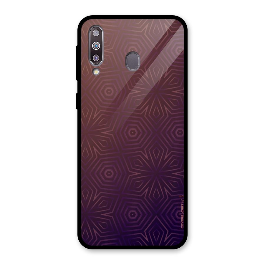 Lavish Purple Pattern Glass Back Case for Galaxy M30