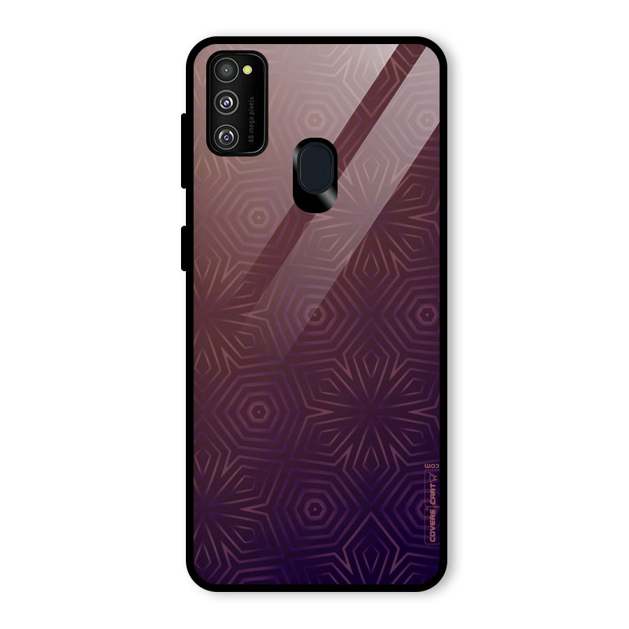Lavish Purple Pattern Glass Back Case for Galaxy M30s