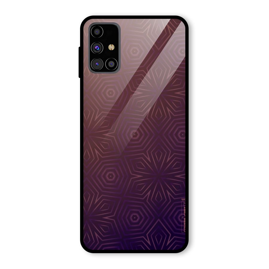 Lavish Purple Pattern Glass Back Case for Galaxy M31s