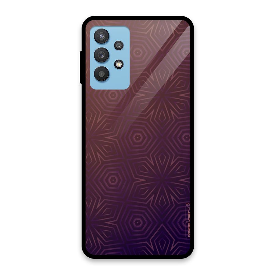 Lavish Purple Pattern Glass Back Case for Galaxy M32 5G