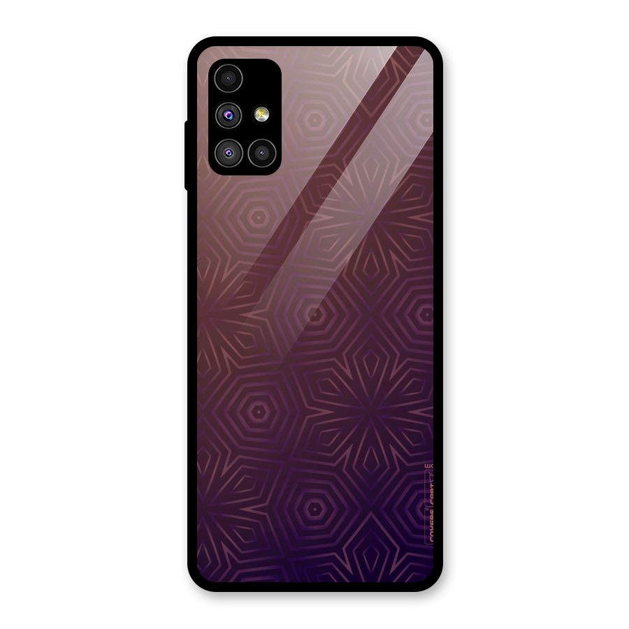 Lavish Purple Pattern Glass Back Case for Galaxy M51