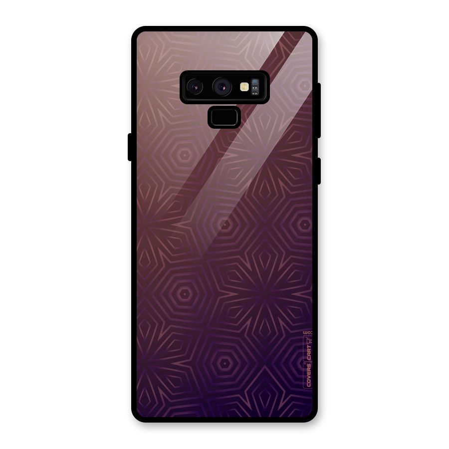 Lavish Purple Pattern Glass Back Case for Galaxy Note 9