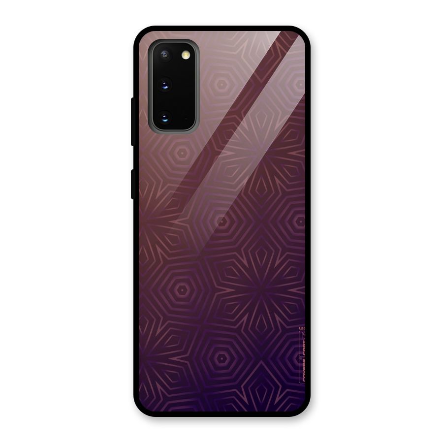 Lavish Purple Pattern Glass Back Case for Galaxy S20