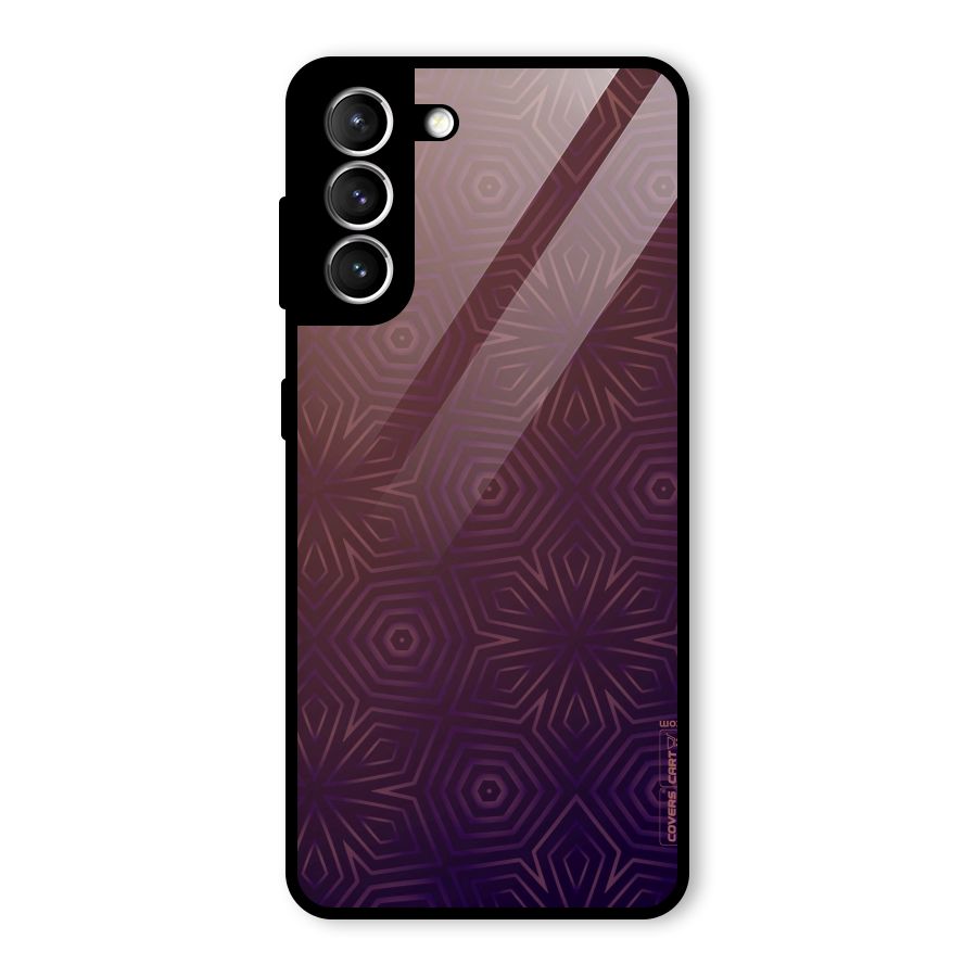 Lavish Purple Pattern Glass Back Case for Galaxy S21 5G