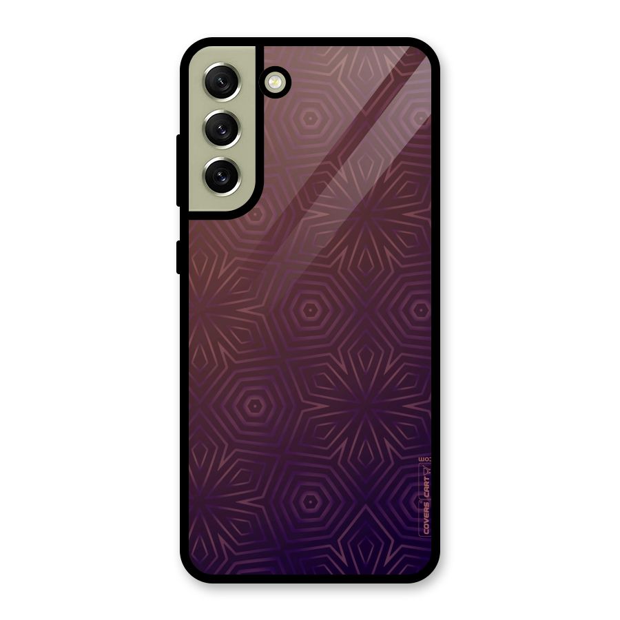 Lavish Purple Pattern Glass Back Case for Galaxy S21 FE 5G