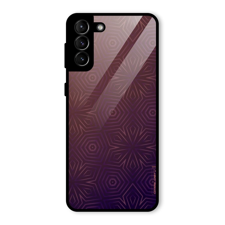 Lavish Purple Pattern Glass Back Case for Galaxy S21 Plus