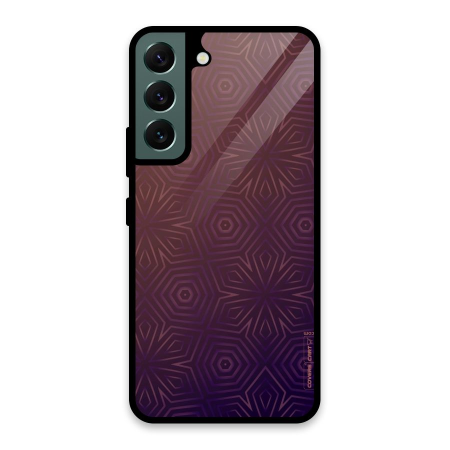 Lavish Purple Pattern Glass Back Case for Galaxy S22 5G