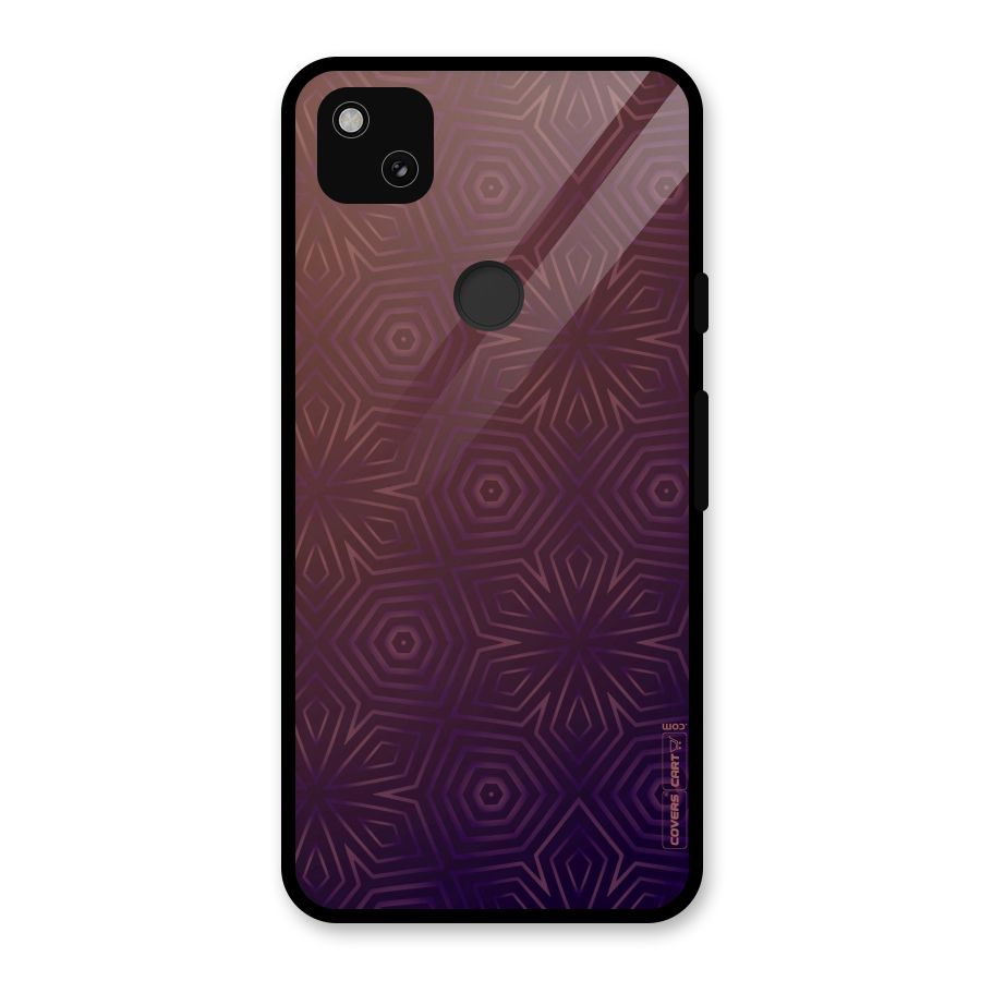 Lavish Purple Pattern Glass Back Case for Google Pixel 4a