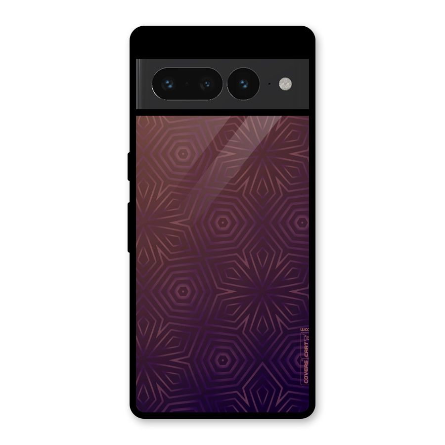Lavish Purple Pattern Glass Back Case for Google Pixel 7 Pro