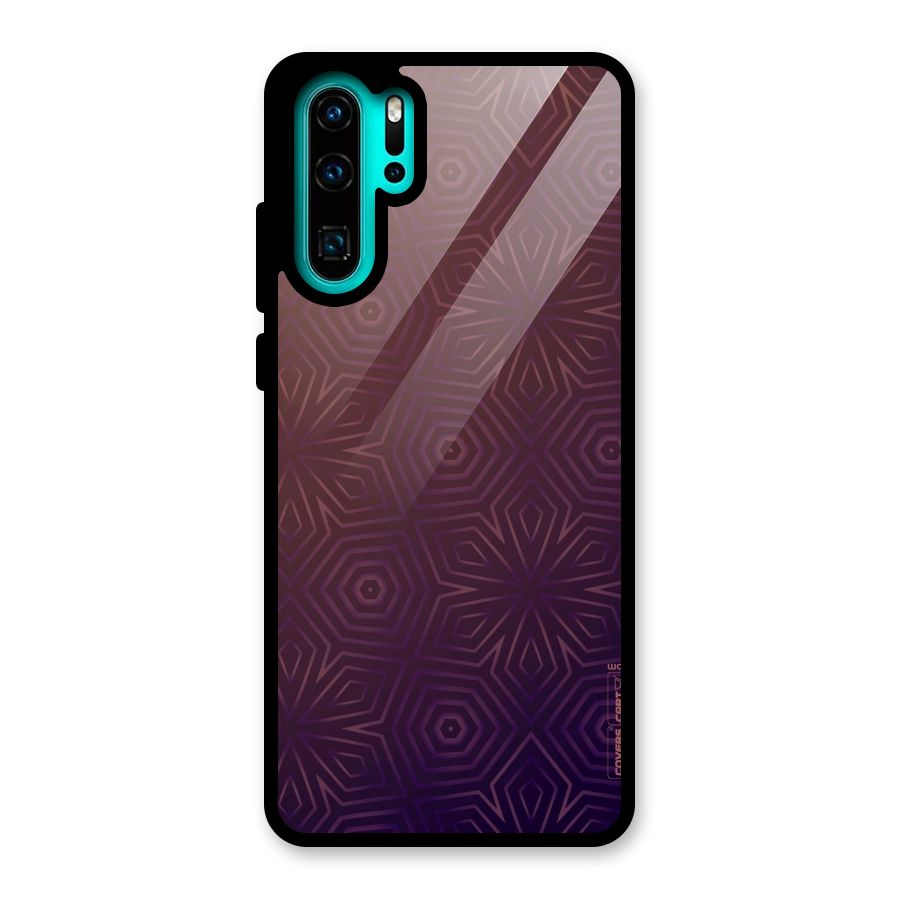 Lavish Purple Pattern Glass Back Case for Huawei P30 Pro