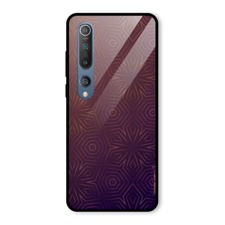 Lavish Purple Pattern Glass Back Case for Mi 10