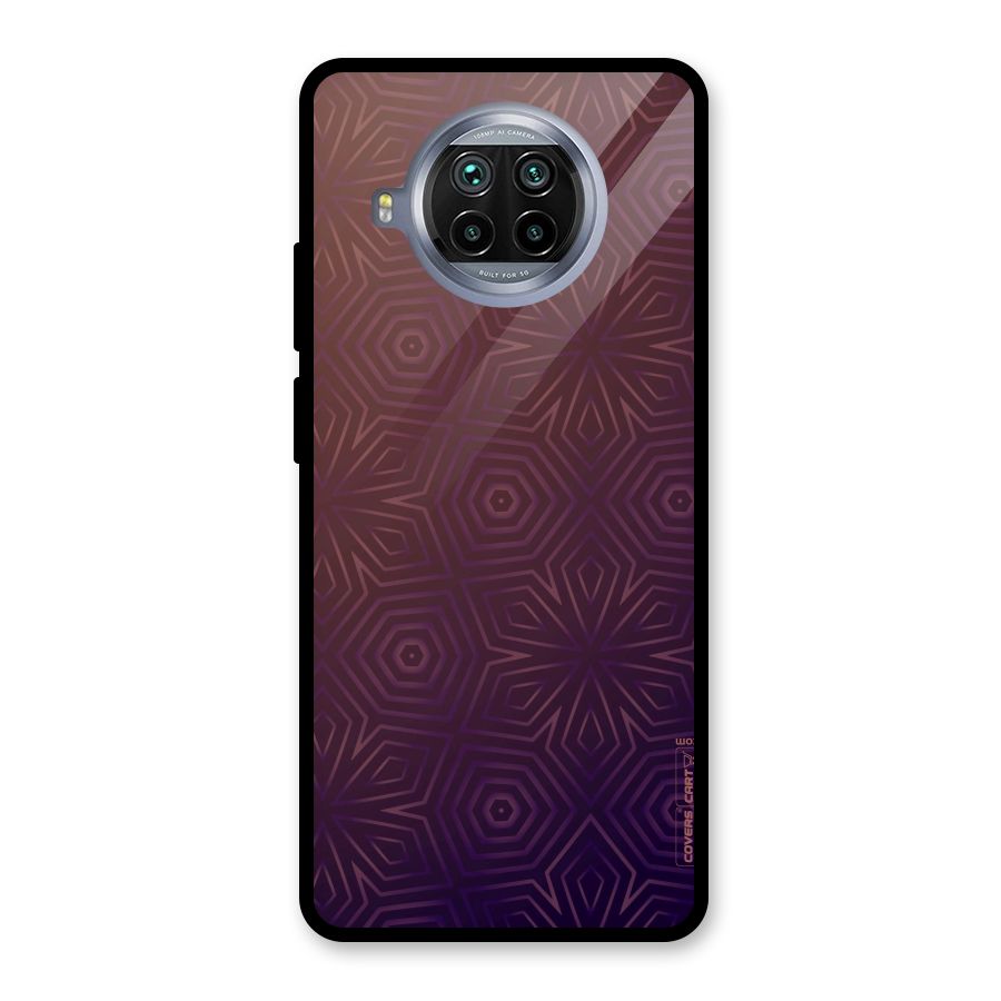 Lavish Purple Pattern Glass Back Case for Mi 10i