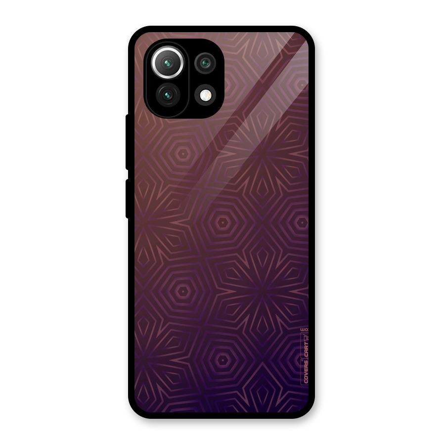 Lavish Purple Pattern Glass Back Case for Mi 11 Lite NE 5G