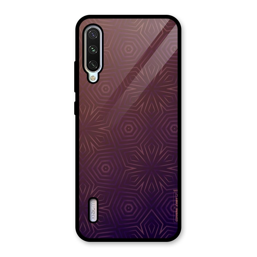 Lavish Purple Pattern Glass Back Case for Mi A3