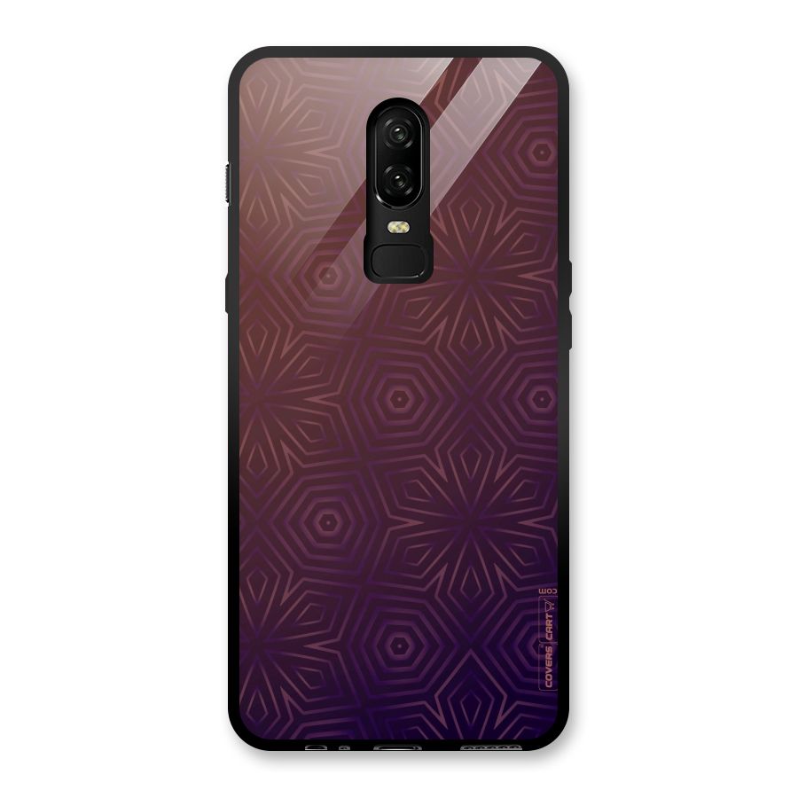 Lavish Purple Pattern Glass Back Case for OnePlus 6