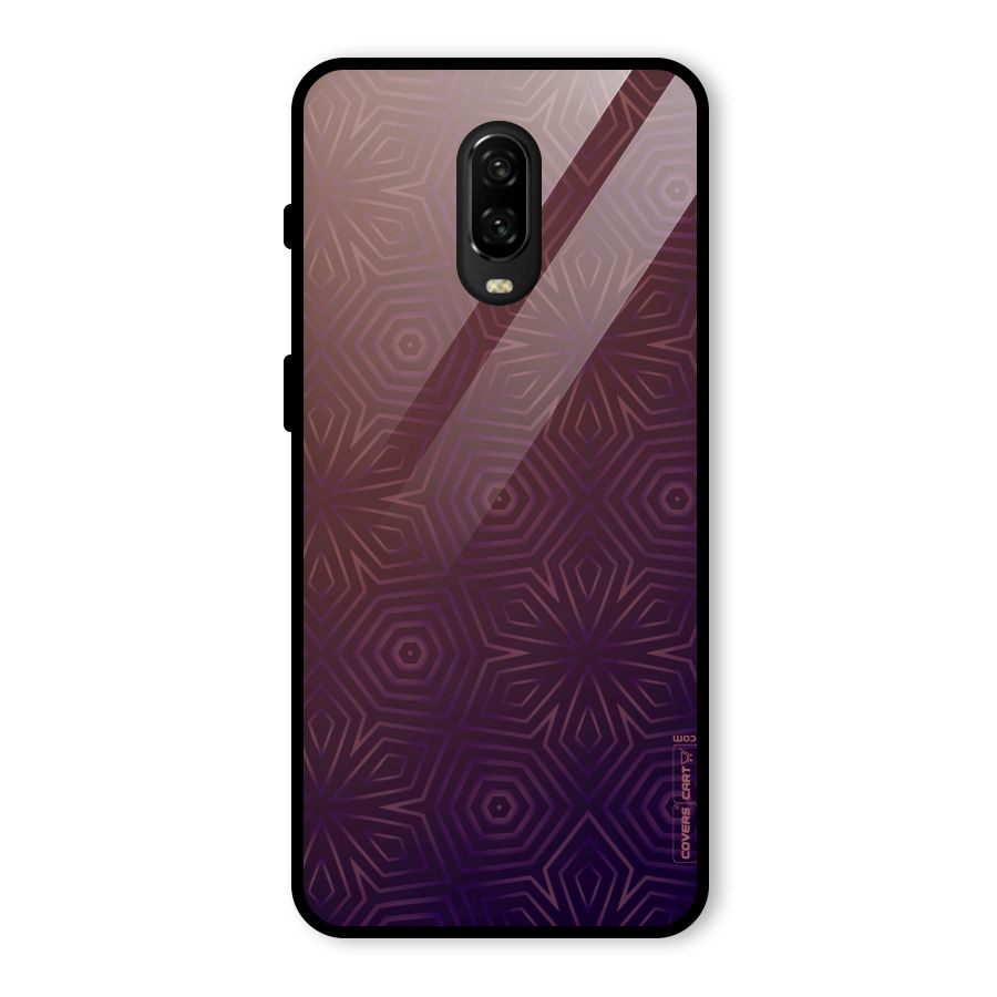 Lavish Purple Pattern Glass Back Case for OnePlus 6T